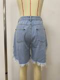 Tassel Holes Denim Short LSD-2419