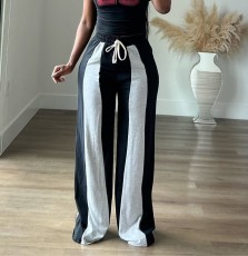 Color Block Patchwork Loose Straight Pants LSD-2490