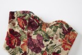 Sexy Print Tie Up Wrap Chest Tops GPBY-6326