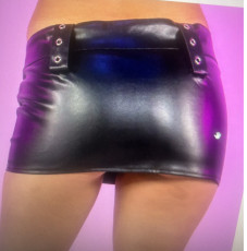 Retro Sexy Low Waist PU Leather Nightclub Skirt GPBY-SK716