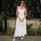 Solid Color Halterneck Solid Color Maxi Dress XEF-K25D71126
