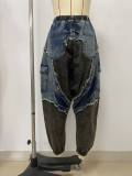 Fashion Patchwork Denim Loose Jeans LSD-2465
