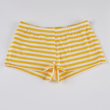 Sexy Stripe Print Tie Up Bikinis 3 Piece Swimsuit GLRF-WES37534