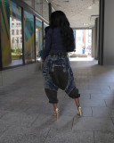 Fashion Patchwork Denim Loose Jeans LSD-2465