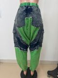 Fashion Patchwork Denim Loose Jeans LSD-2465