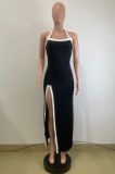 Sexy Hollow Out High Split Maxi Dress QODY-6063