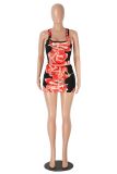 Fashion Print Tank Tops Two Piece Skirts Set GXYF-0475