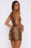 Fashion Print Tank Tops Two Piece Skirts Set GXYF-0475