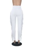 High Waist Print Tassel Solid Color Pants GFMA-034