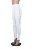 High Waist Print Tassel Solid Color Pants GFMA-034