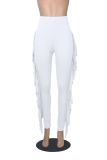 High Waist Print Tassel Solid Color Pants GFMA-034