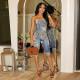 Fashion Floral Print Skinny Jumpsuit DLSF-K24Q62190
