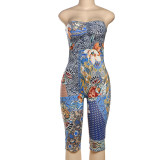 Fashion Floral Print Skinny Jumpsuit DLSF-K24Q62190