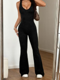 Sport Solid Sleeveless Wide Leg Jumpsuit GZYU-GA129