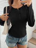 Solid Color Long Sleeve T Shirt GZYU-D2522012