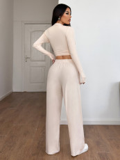 Yoga Sport Long Sleeve Wide Leg Pants Suit GZYU-D2439009