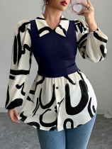 Long Sleeve Print Blouses GZEY-ZK2242068