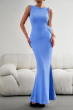 Sleeveless Solid Color Knits Maxi Dress GZYU-D2343031