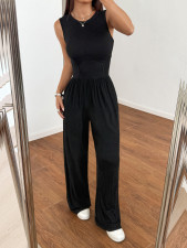 Sleeveless Solid Color Slim Jumpsuit GZYU-D2416011