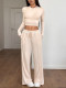 Yoga Sport Long Sleeve Wide Leg Pants Suit GZYU-D2439009