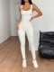 Solid Color Square Neck Sleeveless Jumpsuit GZYU-D2316018