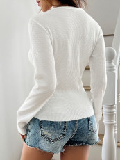 Solid Color Long Sleeve T Shirt GZYU-D2522012