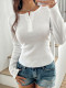 Solid Color Long Sleeve T Shirt GZYU-D2522012