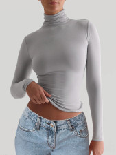 Solid Color Long Sleeve T Shirt GZYU-D2432031
