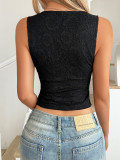 Lace Lace Sleeveless Vest T-Shirt GZYU-K2522177