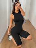 Sleeveless Solid Color Yoga Romper GZYU-D2316021