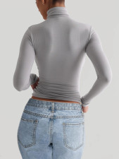 Solid Color Long Sleeve T Shirt GZYU-D2432031