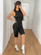 Sleeveless Solid Color Yoga Romper GZYU-D2316021