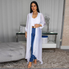 Chiffon Long Cardigan Sun Protection Jacket YF-10834