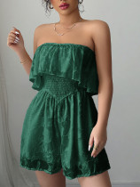 Solid Color Wrap Chest Slim Romper GZEY-D2326004