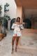 Off Shoulder Print Mini Dress GSNU-8051