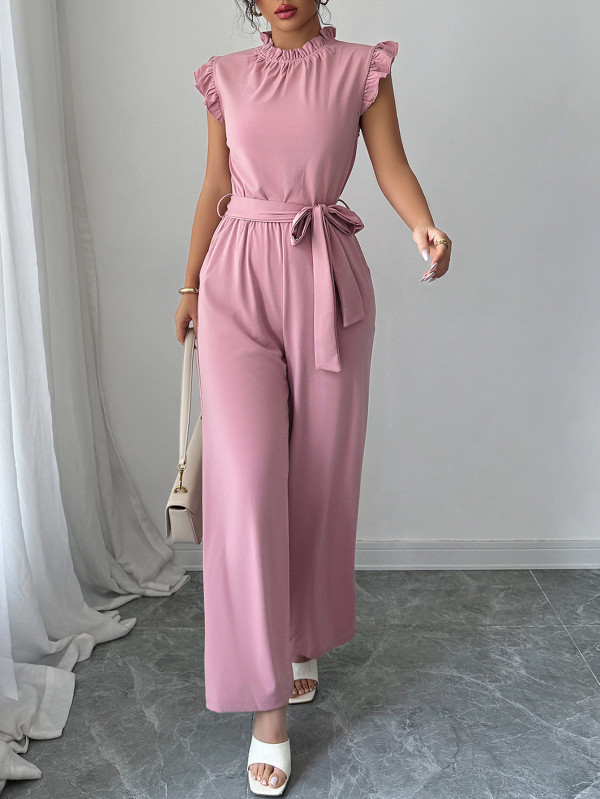 Lace Short Sleeve Corseted  Jumpsuit  GZEY-D2226002