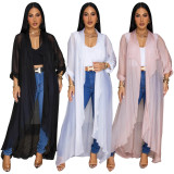 Chiffon Long Cardigan Sun Protection Jacket YF-10834