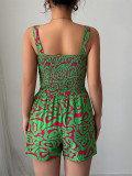 Fashion Print Sleeveless Two Piece Shorts Set GZEY-ZK2329216