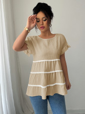 Short Sleeve Solid Loose T Shirt GZEY-D2342185