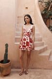 Sexy Print Sleeveless Lace Mini Dress GSNU-8050