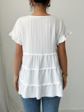Short Sleeve Solid Loose T Shirt GZEY-D2342185