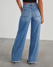 Loose Patchwork Straight Jeans GSNU-32150