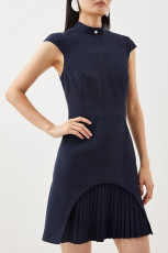 Sleeveless Solid Color Mini Dress GSNU-8083