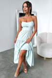 Solid Color Backless Sling Maxi Dress GSNU-246043