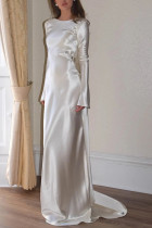 Sexy Backless Solid Color Gown Slim Maxi Dress GSNU-8086