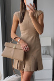 Sleeveless Solid Color Mini Dress GSNU-8083