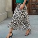 Leopard Print Half Body Skirt GSNU-8091