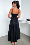 Solid Color Backless Sling Maxi Dress GSNU-246043