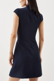 Sleeveless Solid Color Mini Dress GSNU-8083