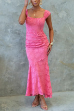 Sleeveless Solid Color Maxi Dress GSNU-8066